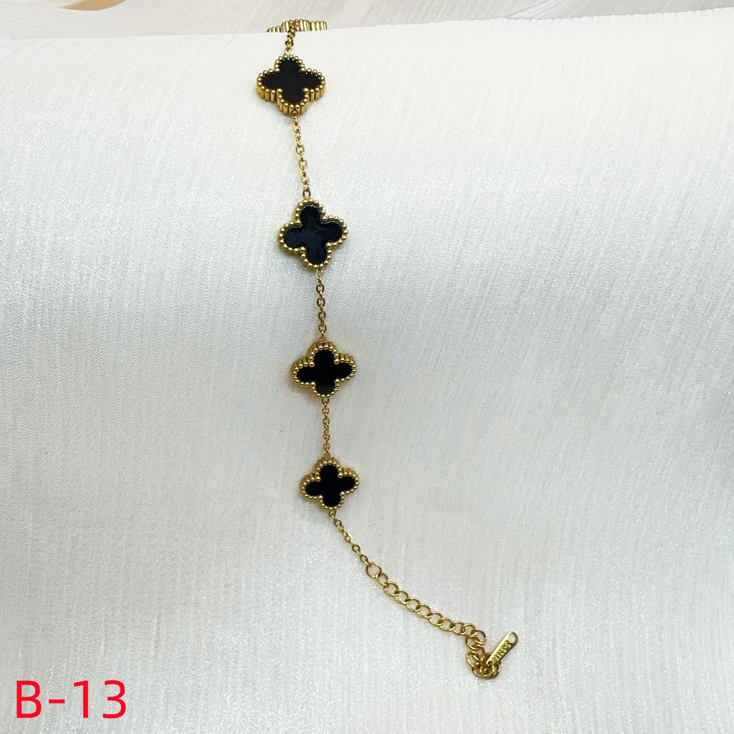 905# Stainless Steel Clover Bracelet【Five Clovers, B-09 to B-19】