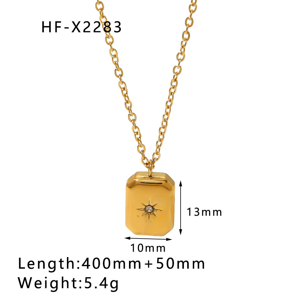 1105# Special-shaped love water drop pendant jewelry zircon lava necklace jewelry for women
