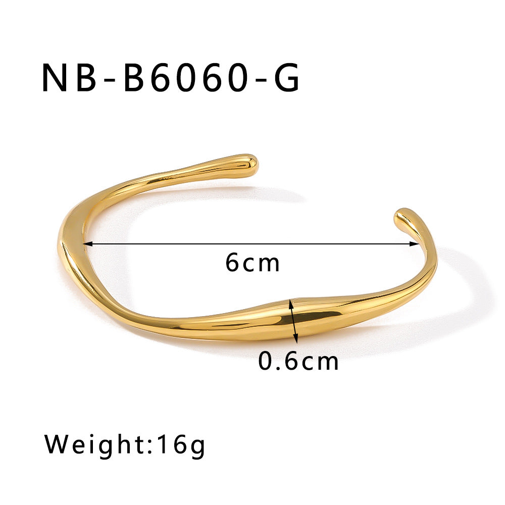 1201# Hot-selling zircon love quadrilateral geometric white zirconium green zirconium titanium steel real gold electroplating color-preserving jewelry bracelet