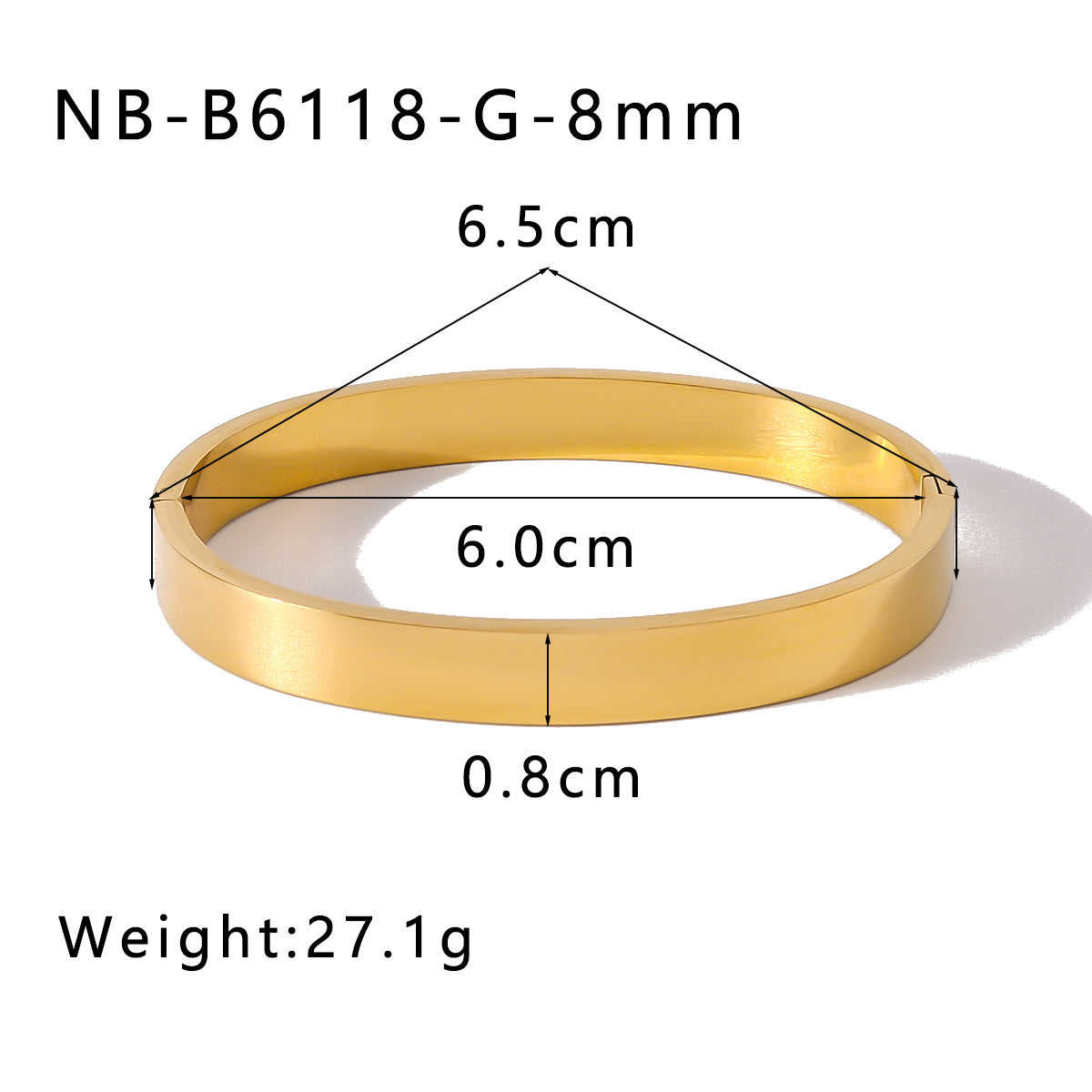 1203# Stainless steel extremely simple bracelet best-selling hot-selling high-end electroplated smooth stainless steel bracelet