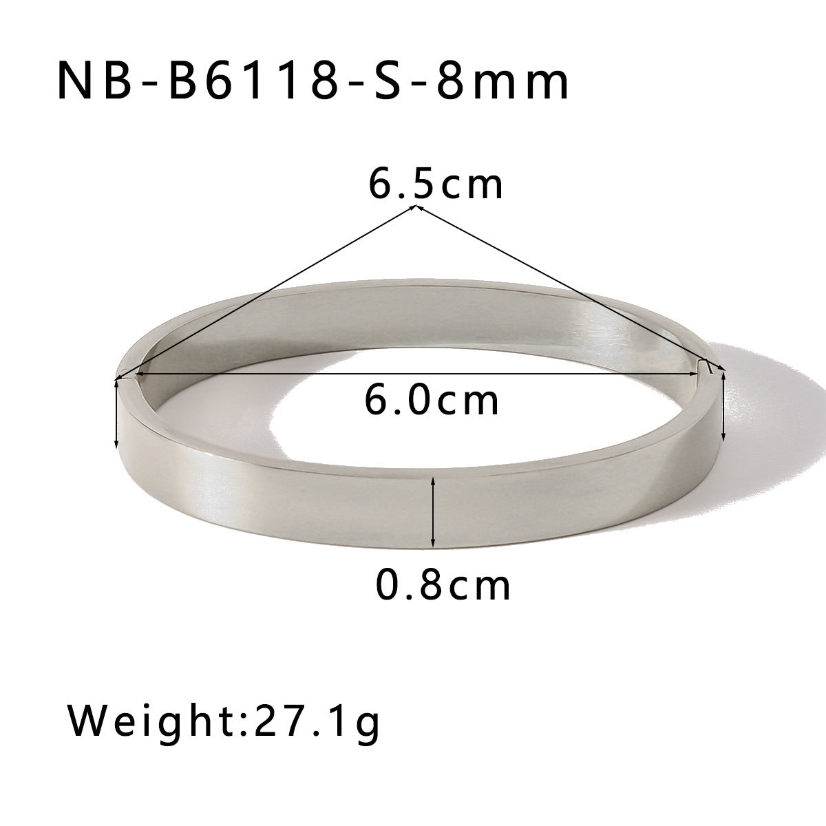 1203# Stainless steel extremely simple bracelet best-selling hot-selling high-end electroplated smooth stainless steel bracelet